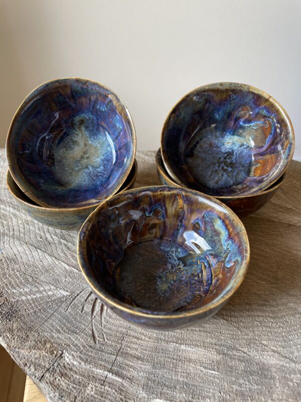 Schale für fingerfood Dip Keramik getöpfert handgefertigt Geschirr Mandala Set