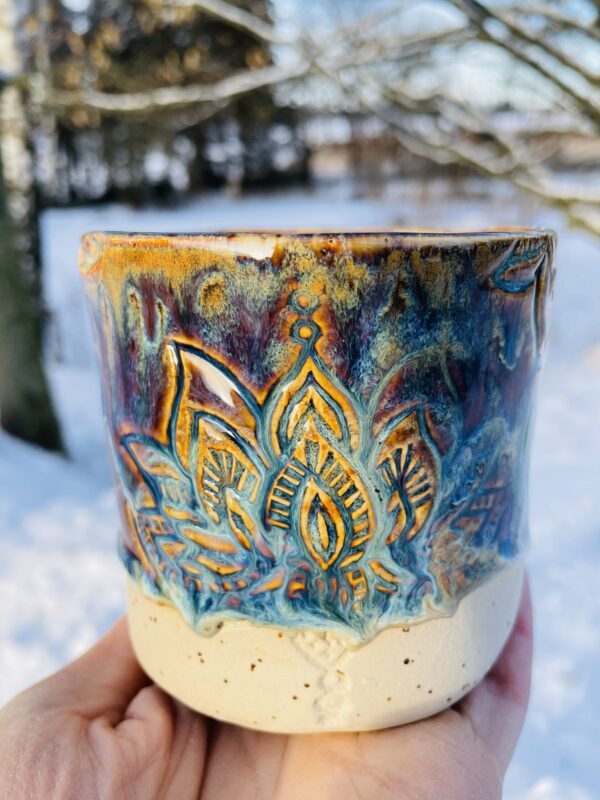 Keramik Tasse handgemacht getöpfert