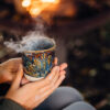 Kakaozeremonie Räucherrituale Keramik kaufen shop Kakaozeremonie kreative Frauen Sachsen Jana Maenz Mathimuffin bunter Schmetterling Keramikbrand Keramik Netzwerk Tasse Lotus