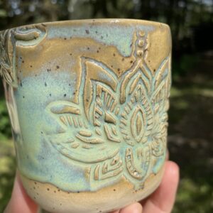 keramik-tasse-blau-handgemacht getöpferte tasse, türkis, keramik, handgemacht, regional, nachhaltig