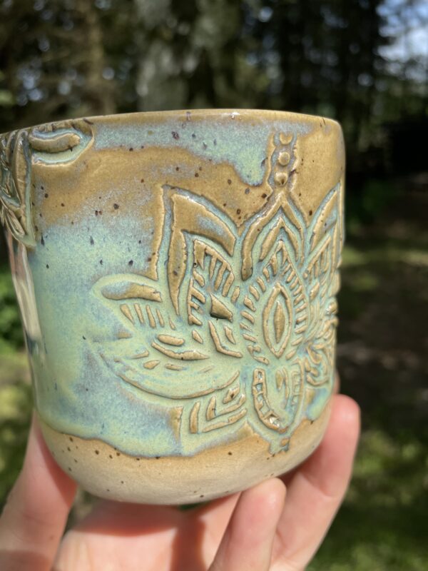 keramik-tasse-blau-handgemacht getöpferte tasse, türkis, keramik, handgemacht, regional, nachhaltig