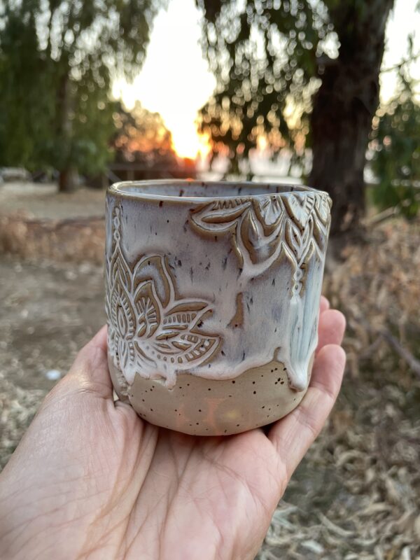 Keramik Tasse getöpfert