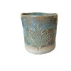 Teetasse getöpfert Keramik handgemacht blau türkis Tee Kaffee boho Lotus Yoga
