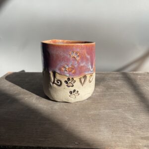 Keramik Tasse Pfoten handgemacht Tierfreund Katze Hund Hundemama Katzenmama Geschenk