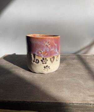 Keramik Tasse Pfoten handgemacht Tierfreund Katze Hund Hundemama Katzenmama Geschenk