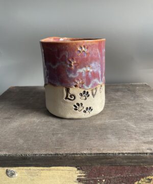 hundeliebhaber geschenke Tasse getöpfert handgemacht Pfoten Hund Katze