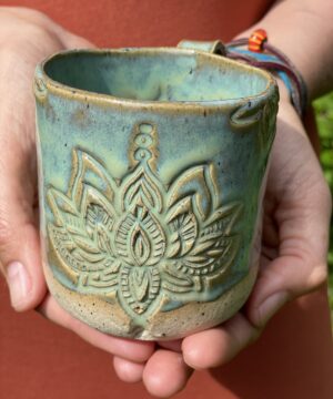 Keramik Tasse türkis blau