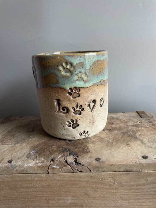 Tasse Hundemama handgemacht Keramik getöpfert Hundepapa Hund