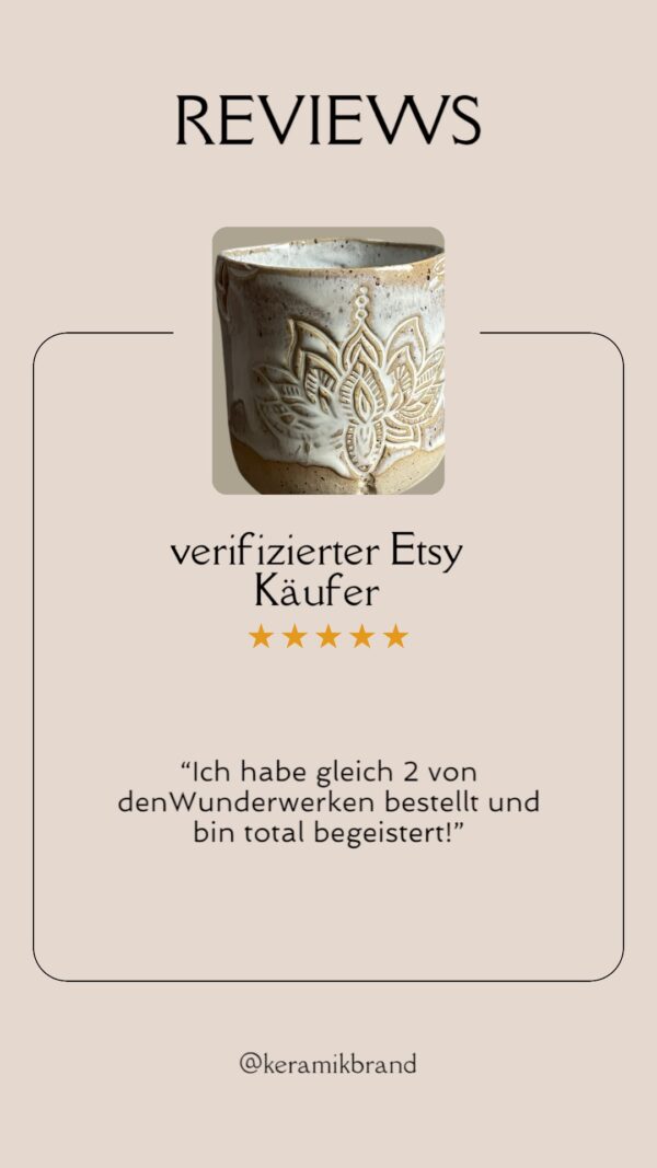 Lotus Becher weiß getöpfert handgemacht becher kakaozeremonie Lotus yoga
