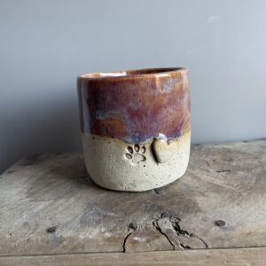 Becher Tasse Pfoten Pfote Hund Katze Liebhaber Freunde Geschenk Herz handgemacht getöpfert Geschenk