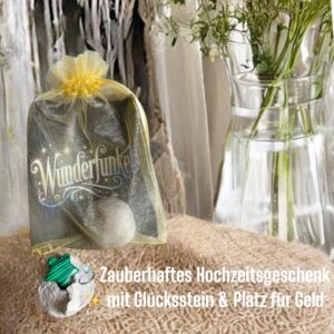 Besonderes Hochzeitsgeschenk mit Glücksstein – Ideal für Geld & Gutscheine