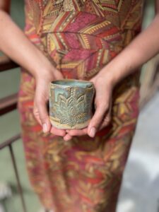 handgemachtes Geschenk für Yoga-Lehrerin“, „spirituelles Geschenk Yogalehrerin“, „Keramik Geschenk Yoga Geschenk für Yogalehrerin Lotus Becher
