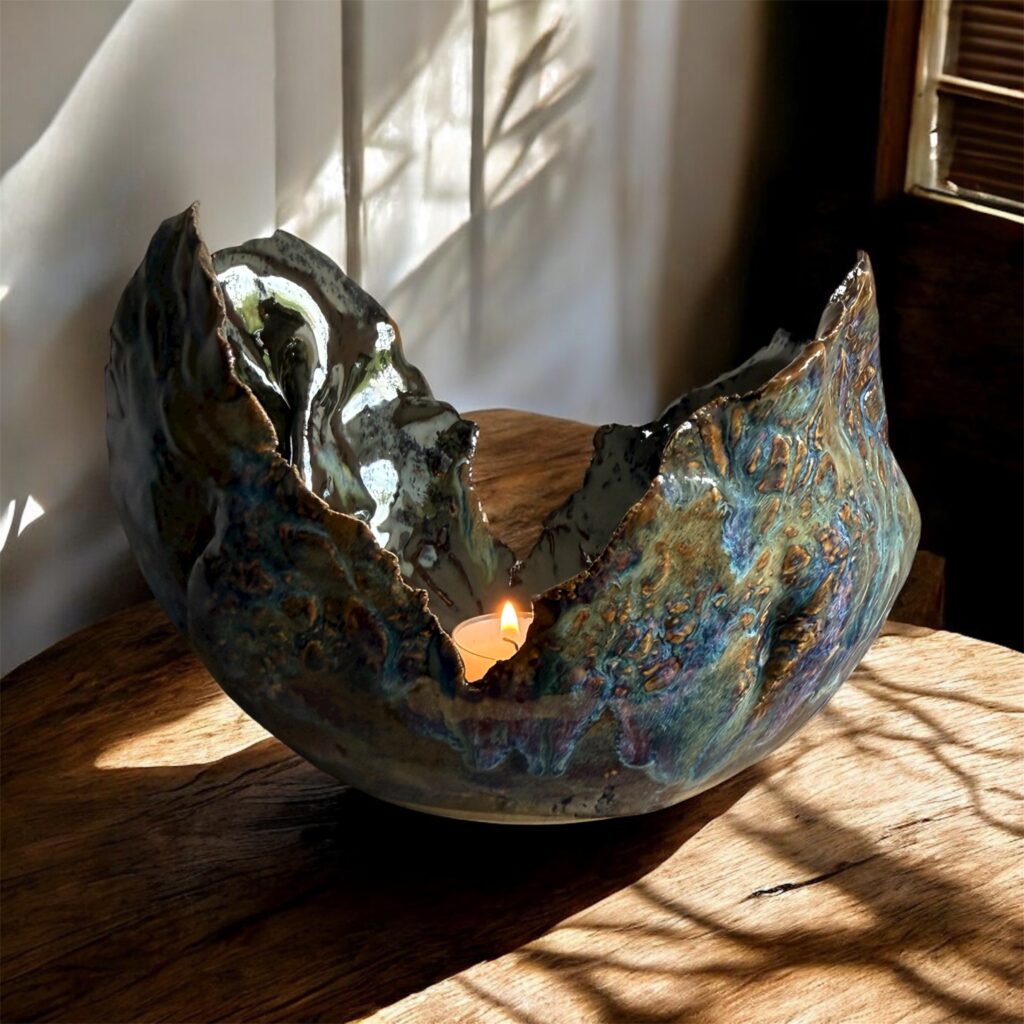 Luxus Dekoration fürs Wohnzimmer moderne keramik deko schale Kunst Galerie Wohnzimmer handgemacht in Deutschland