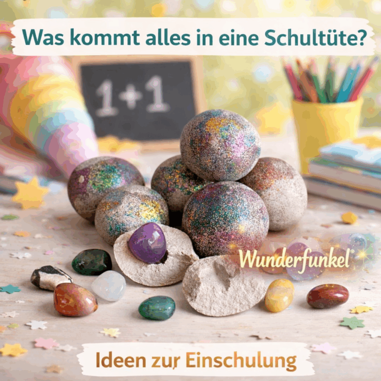 Was kommt ganz unten in die Schultüte? Was schenkt man bei einer Einschulung? Was kommt alles in eine Schultüte?schultüte füllen montessori Schultüte sinnvoll füllen Wunderfunkel