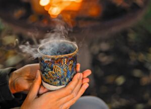 Handgemachte Kakaozeremonie Becher und Räucherschalen für Rituale und Meditation