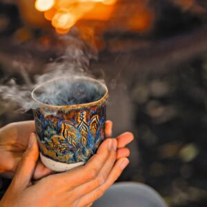 Handgemachte Kakaozeremonie Becher und Räucherschalen für Rituale und Meditation