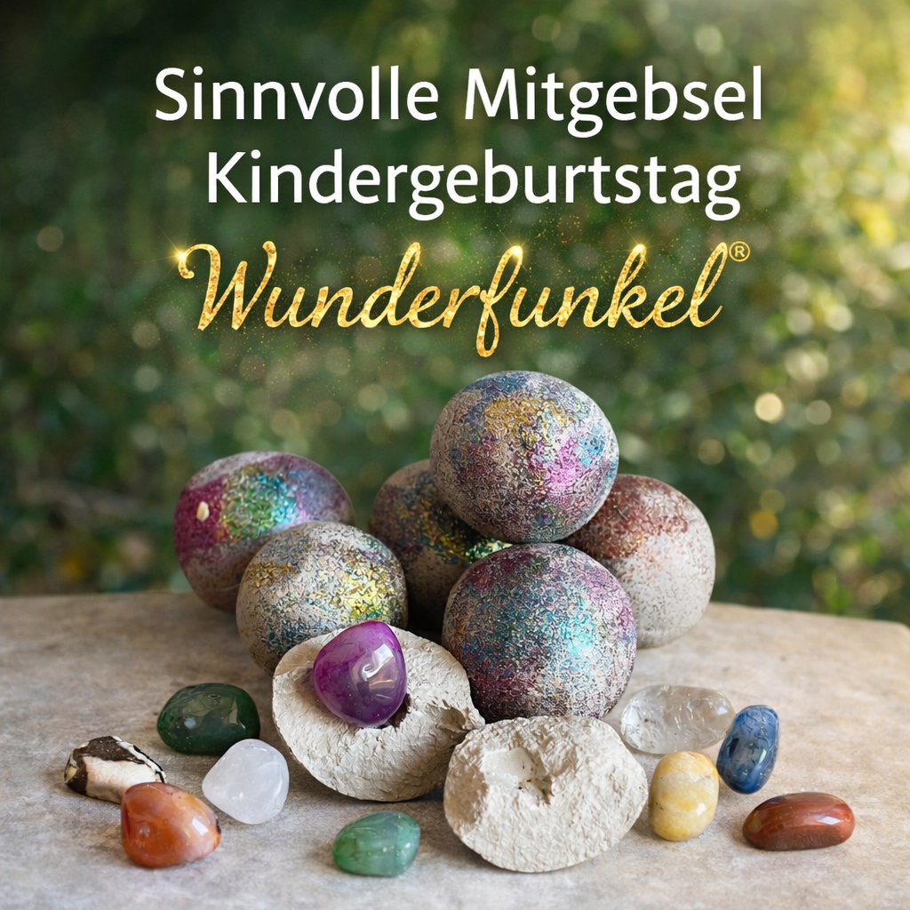 Sinnvolle Mitgebsel Kindergeburtstag Wunderfunkel mit Edelstein Überraschung als Gastgeschenk