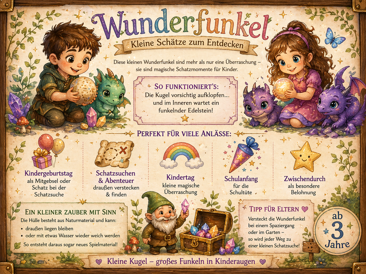Kindergeburtstag Ideen drinnen Wunderfunkel kaufen sammeln Mineralien Steine Kinder kleine Geschenke Schulanfang Kindergeburtstag Kindertag