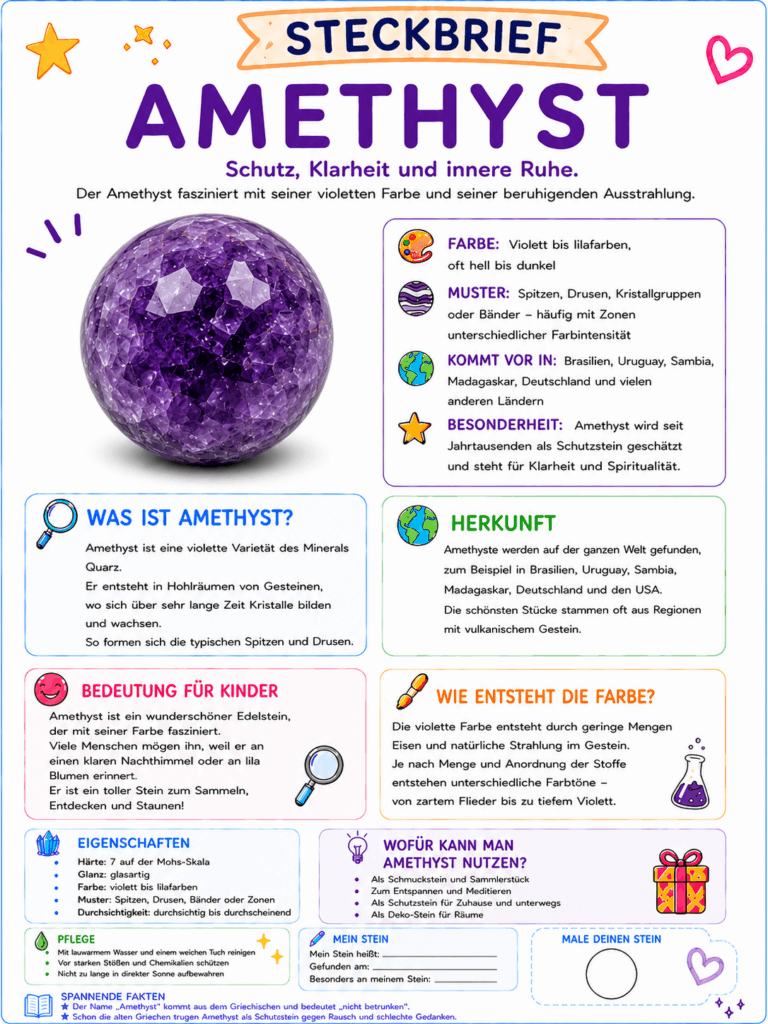 Amethyst Schatzsuche Kinder Wunderfunkel Kindergeburtstag