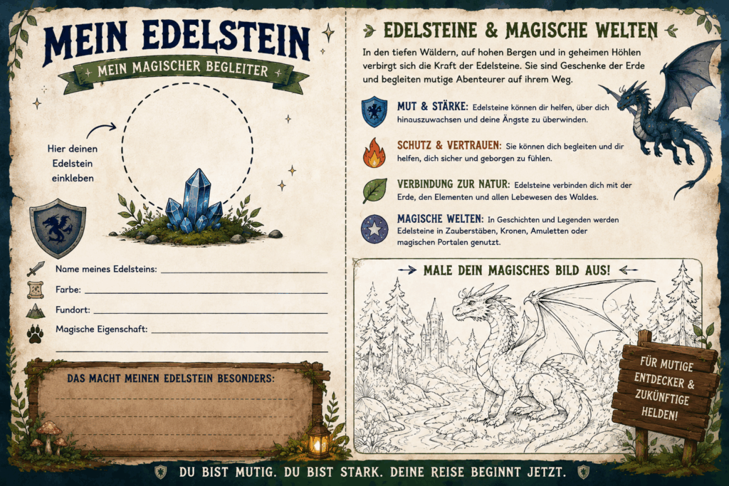 Kindergeburtstag Ideen Schatzsuche Edelsteine Schatz mit Wunderfunkel