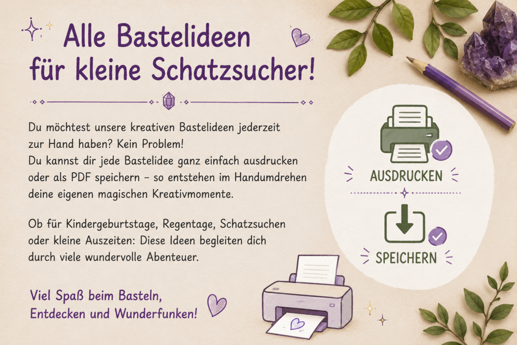 Bastelideen ausdrucken Wunderfunkel basteln Edelsteine