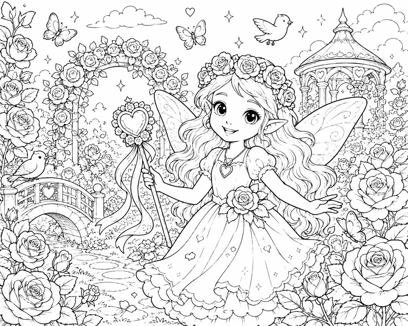 mini Abenteuer Herz Dinge sammeln Rosengarten Herzfee Rosalia Schmetterling basteln Wunderfunkel Welt basteln mini abenteuer mit Kindern Wunderfunkel ausmalbild mini abenteuer