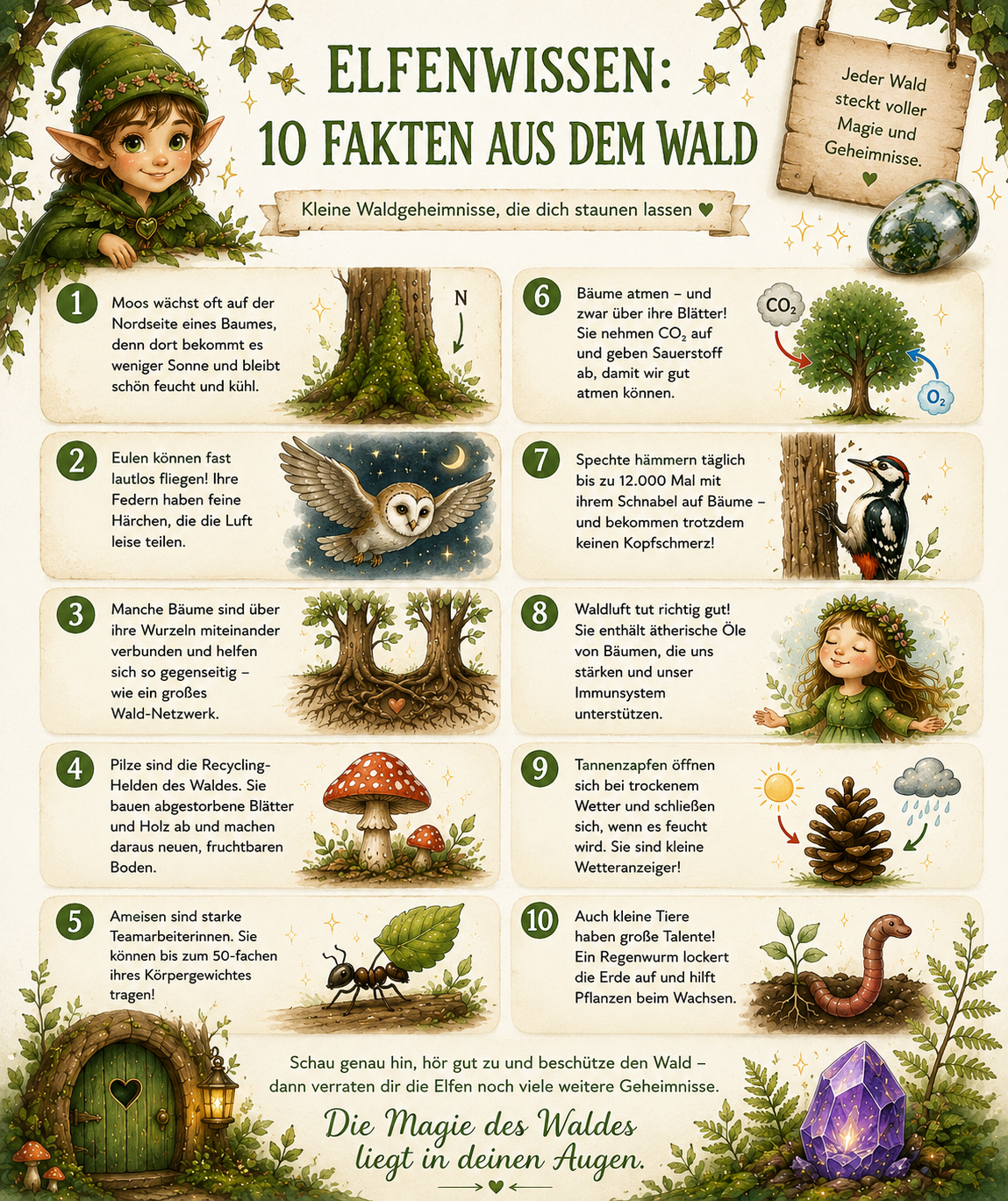 Wald Wissen zum Ausdrucken Wunderfunkel Welt