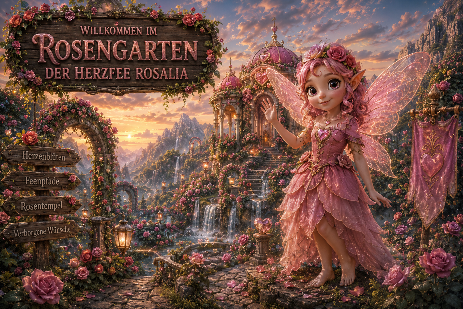 Rosengarten Herzfee Rosalia Schmetterling basteln Wunderfunkel Welt basteln mini abenteuer mit Kindern Wunderfunkel ausmalbild mini abenteuer