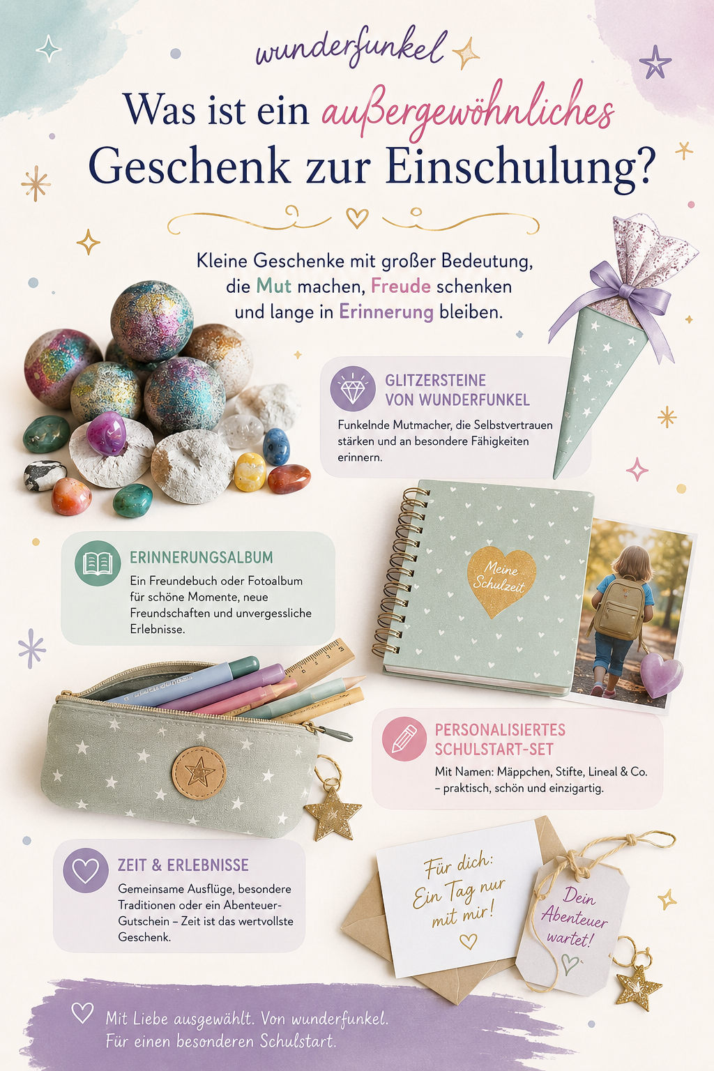Was ist ein außergewöhnliches Geschenk zur Einschulung Wunderfunkel