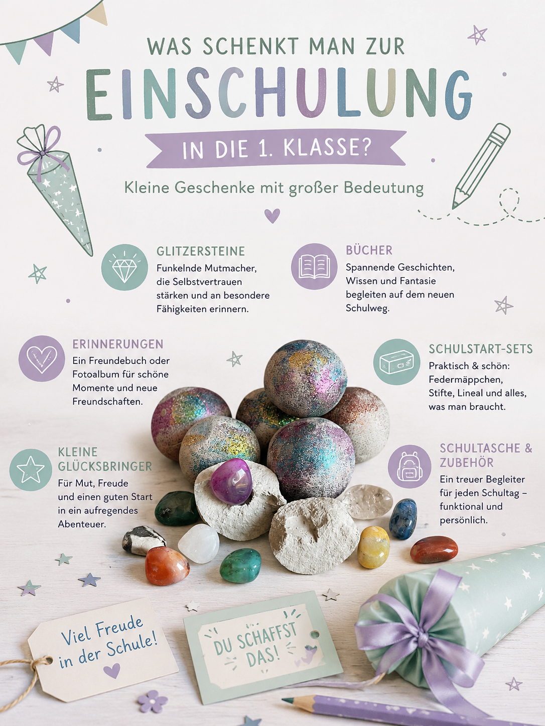 Was schenkt man zur Einschulung in die erste Klasse Wunderfunkel