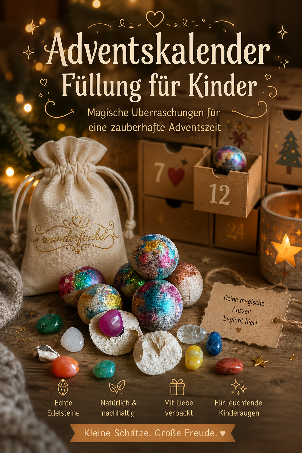 Adventskalender Füllung für Kinder Wunderfunkel