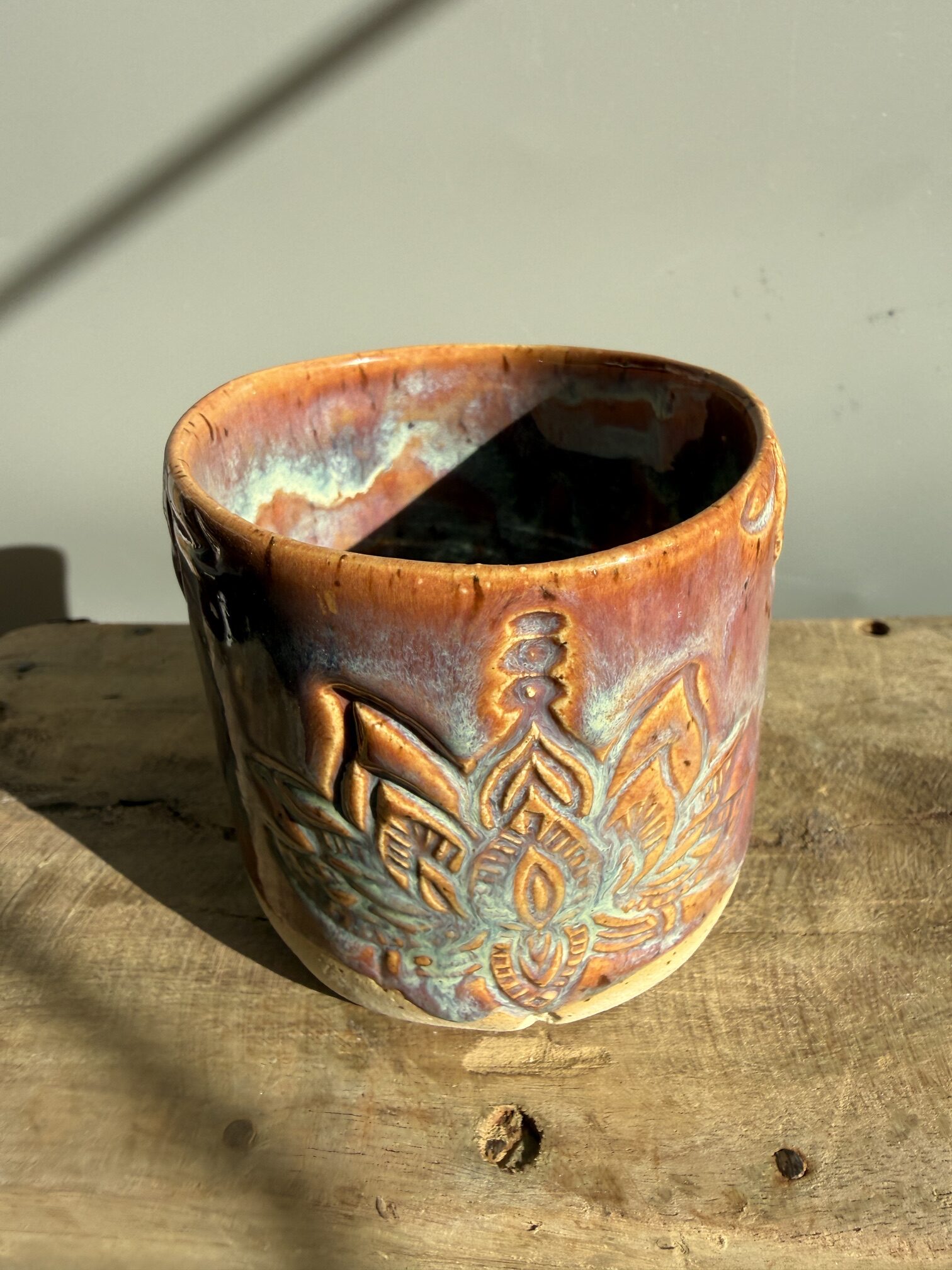 Ritualbecher mit Lotus für Tee und zeremoniellen Kakao