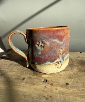 Keramik Tasse mit Pfoten 350 ml
