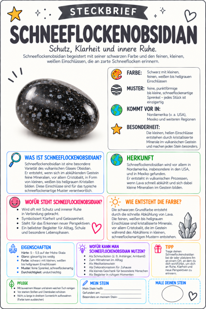 Schneeflocken Obsidan Steckbrief Edelstein Wunderfunkel Welt