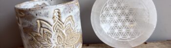 Selenit Schale Geschenk Set
