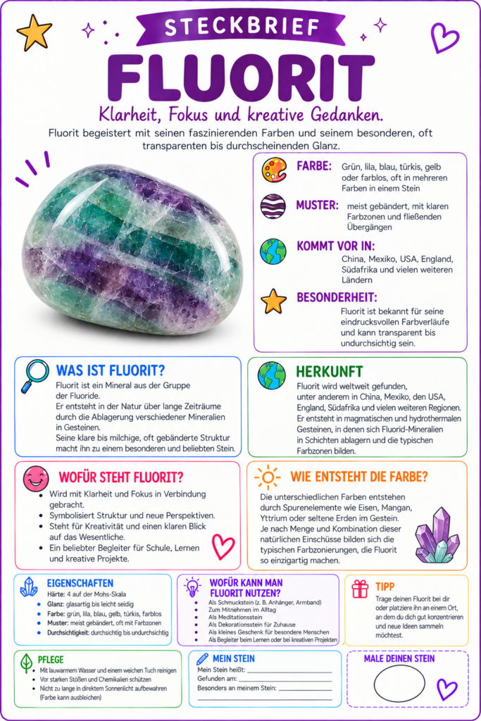 fluorit steckbrief wunderfunkel welt edelsteine