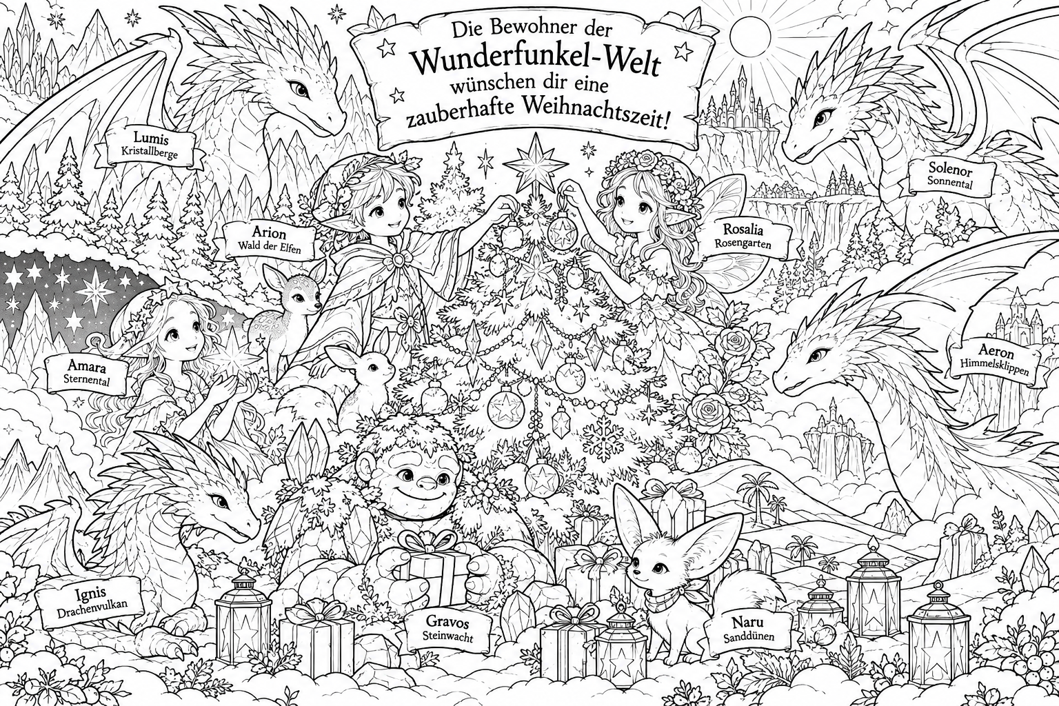 ausmalbild weihnachten wunderfunkel
